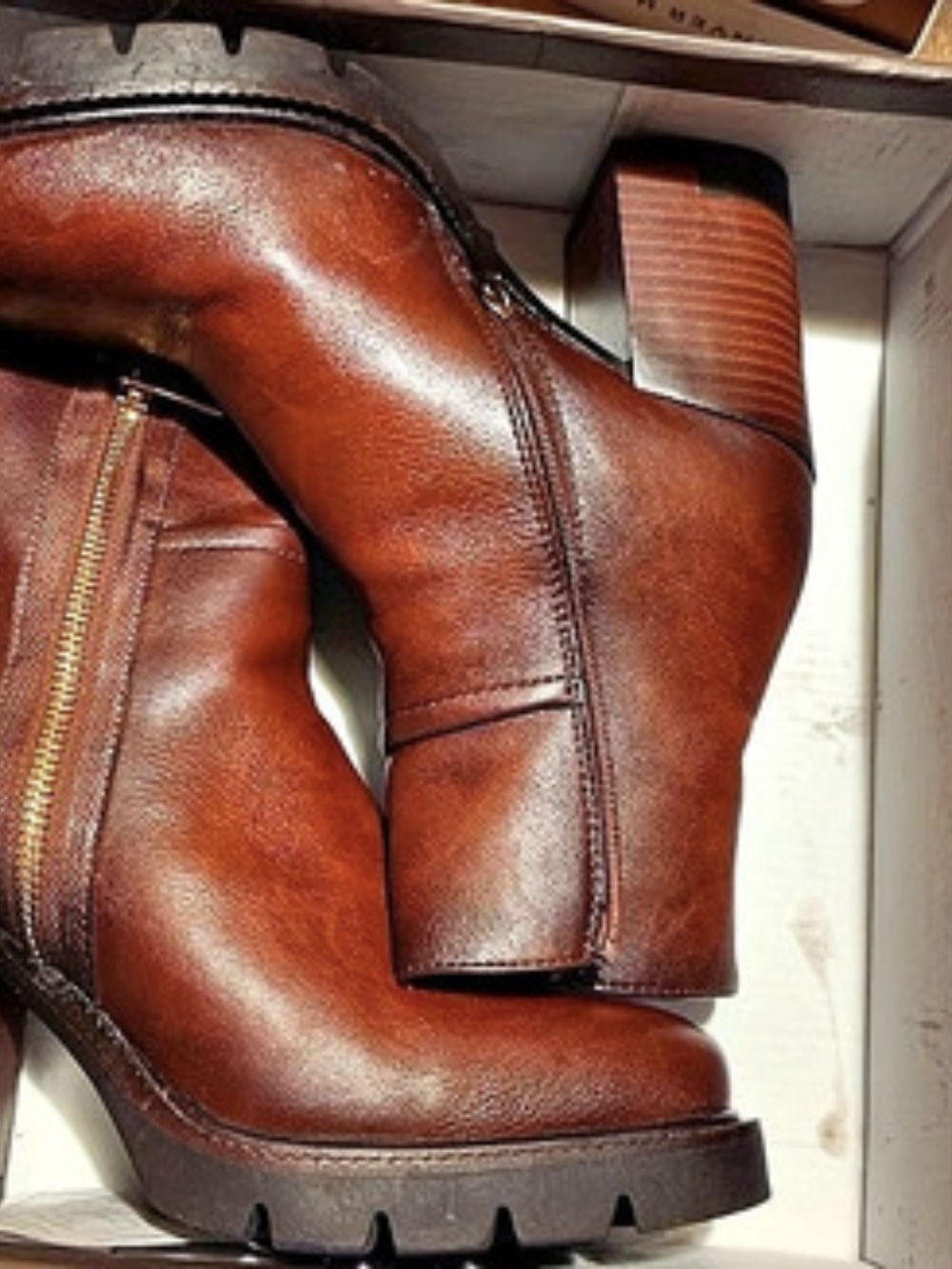 Brown Heeled Boots Like New770